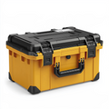 Coffret à outils 50 x 30 x 28 cm en polypropylène jaune et noir avec poignée et fermoirs