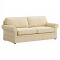 Canapé 2 places 170 cm beige en tissu pour salon style classique
