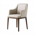 Fauteuil de salle à manger 60 x 62 x 86 cm beige structure en bois style contemporain